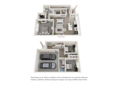Floor plan for 3 beds, 2.5 baths, 1882 sqft